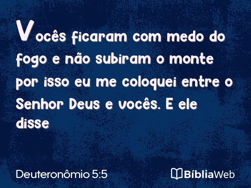 Deuteronômio 5:5 em imagem para compartilhar