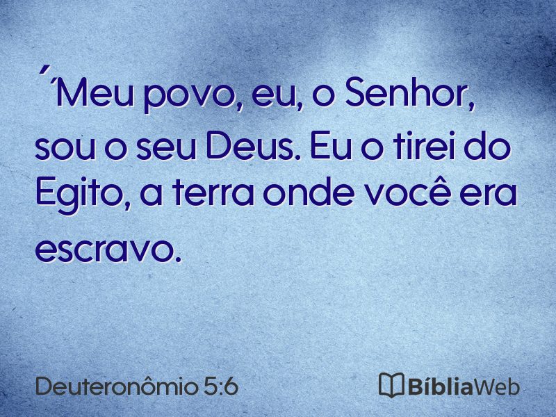 Deuteronômio 5:6 em imagem para compartilhar