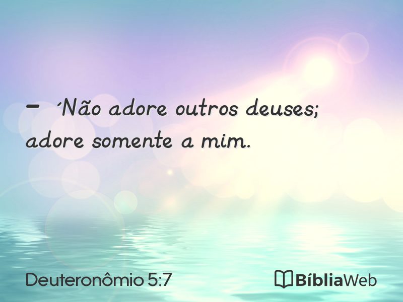 Deuteronômio 5:7 em imagem para compartilhar
