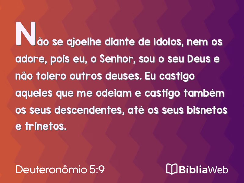 Deuteronômio 5:9 em imagem para compartilhar