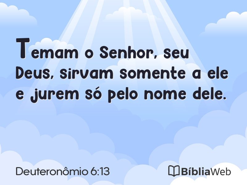 Deuteronômio 6:13 em imagem para compartilhar