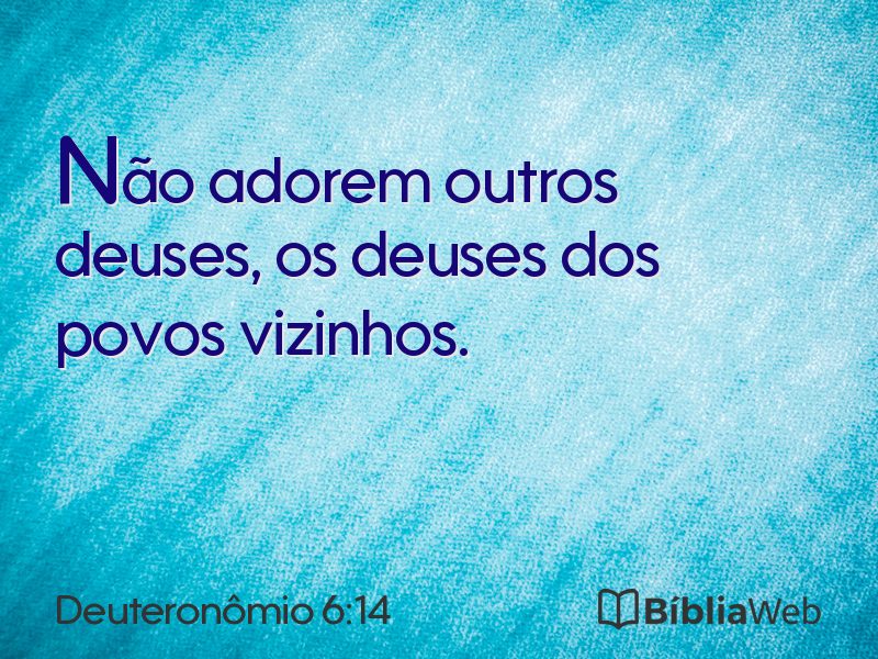Deuteronômio 6:14 em imagem para compartilhar