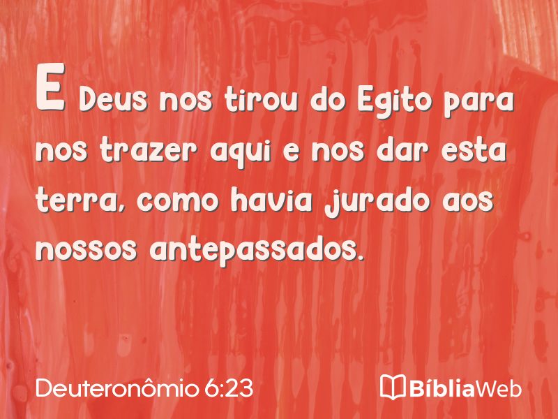 Deuteronômio 6:23 em imagem para compartilhar