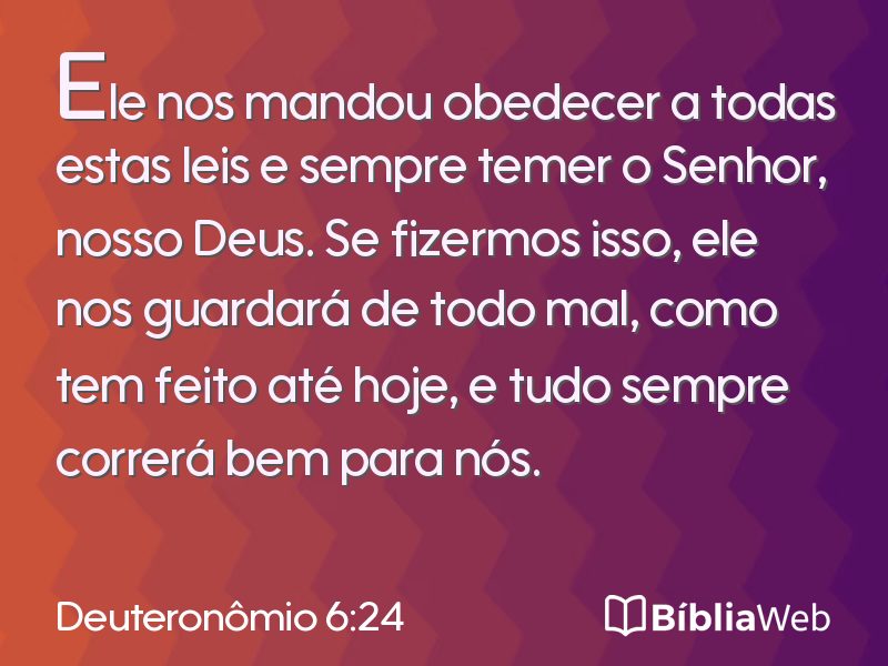 Deuteronômio 6:24 em imagem para compartilhar