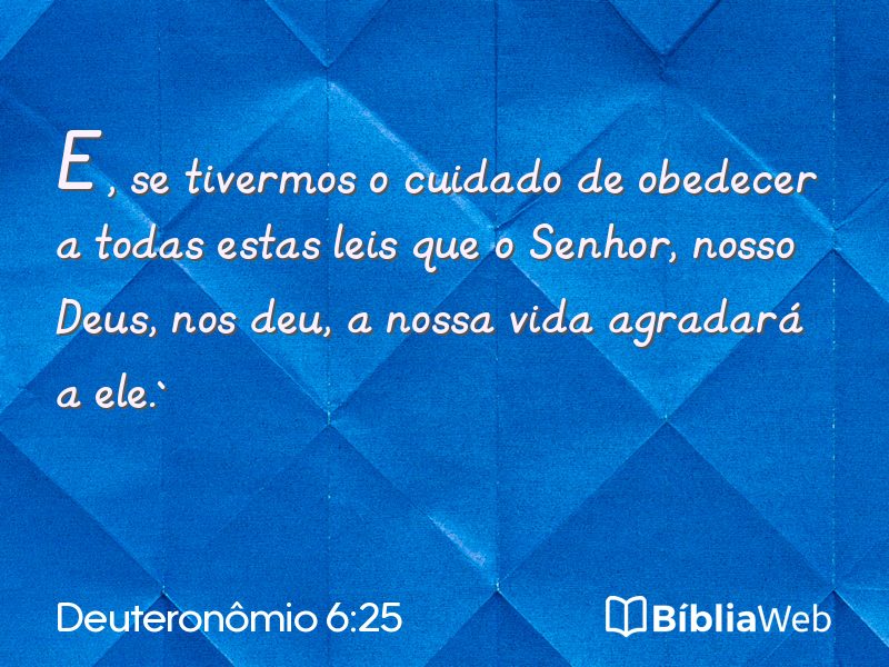 Deuteronômio 6:25 em imagem para compartilhar
