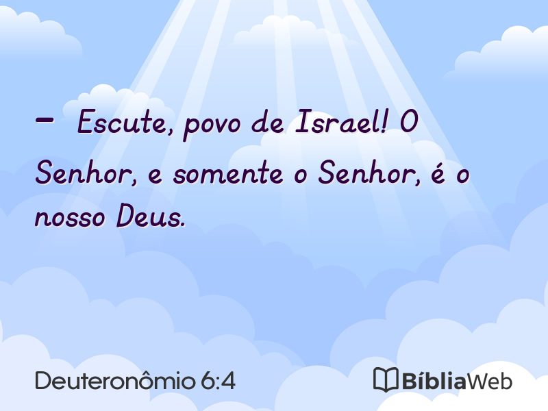 Deuteronômio 6:4 em imagem para compartilhar