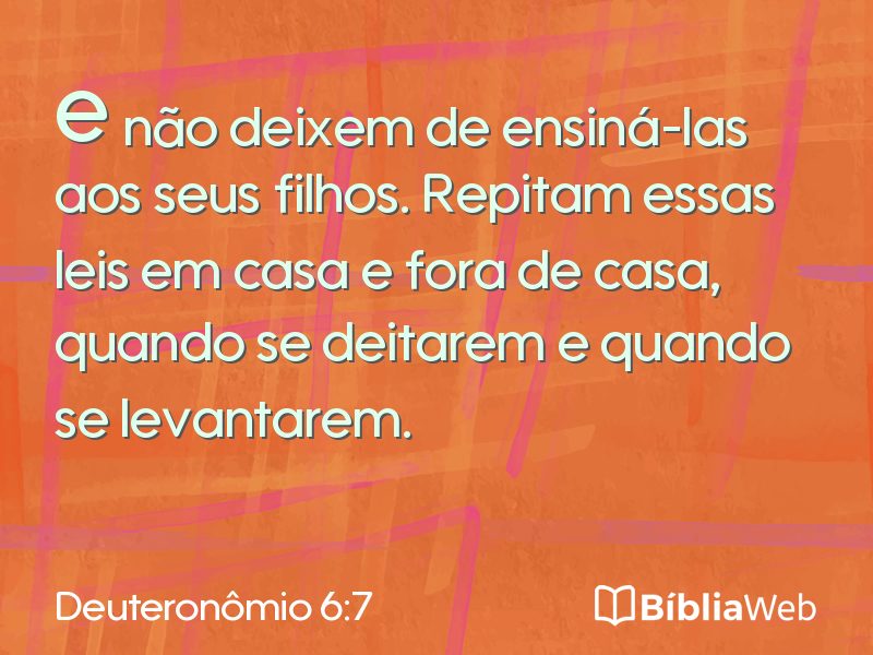 Deuteronômio 6:7 em imagem para compartilhar