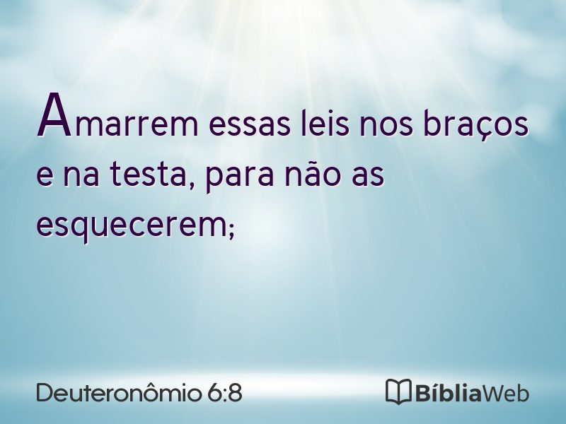 Deuteronômio 6:8 em imagem para compartilhar