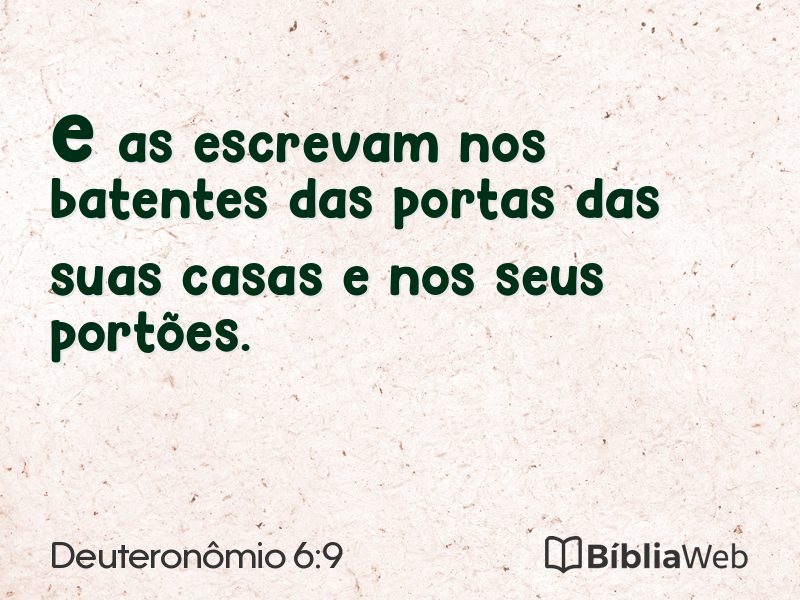 Deuteronômio 6:9 em imagem para compartilhar