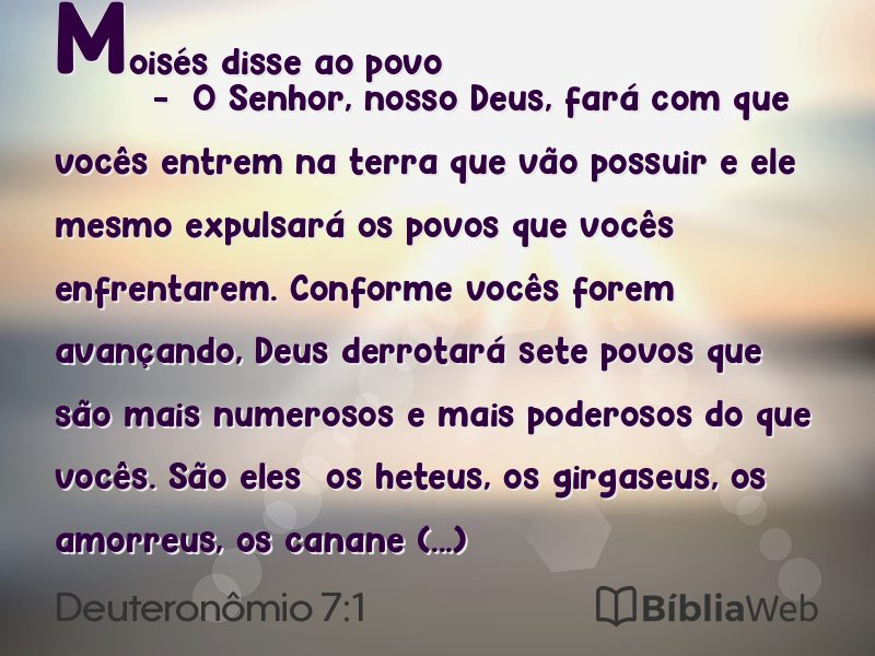 Deuteronômio 7:1 em imagem para compartilhar
