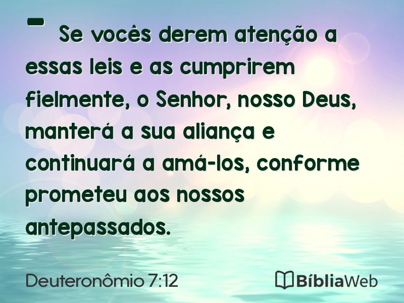 Deuteronômio 7:12 em imagem para compartilhar