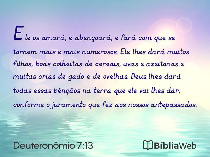 Deuteronômio 7:13 em imagem para compartilhar