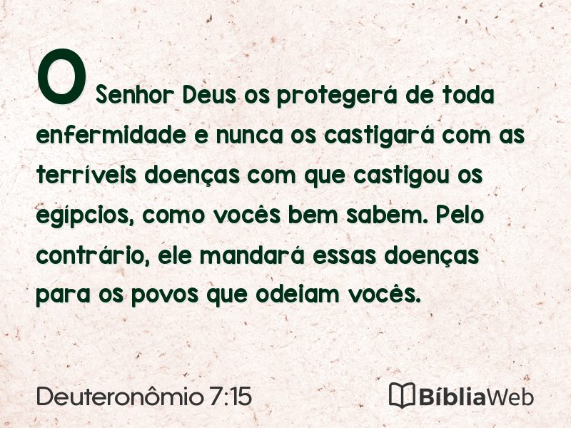 Deuteronômio 7:15 em imagem para compartilhar