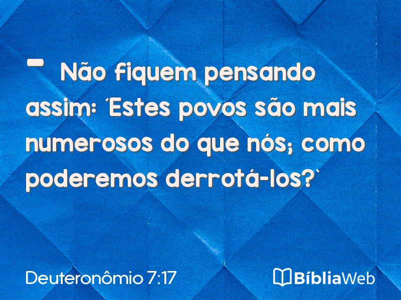 Deuteronômio 7:17 em imagem para compartilhar