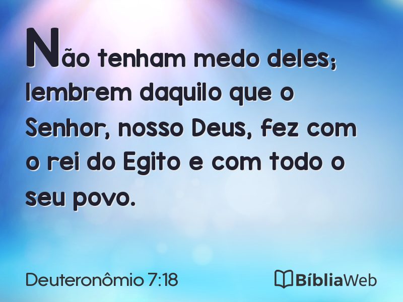 Deuteronômio 7:18 em imagem para compartilhar