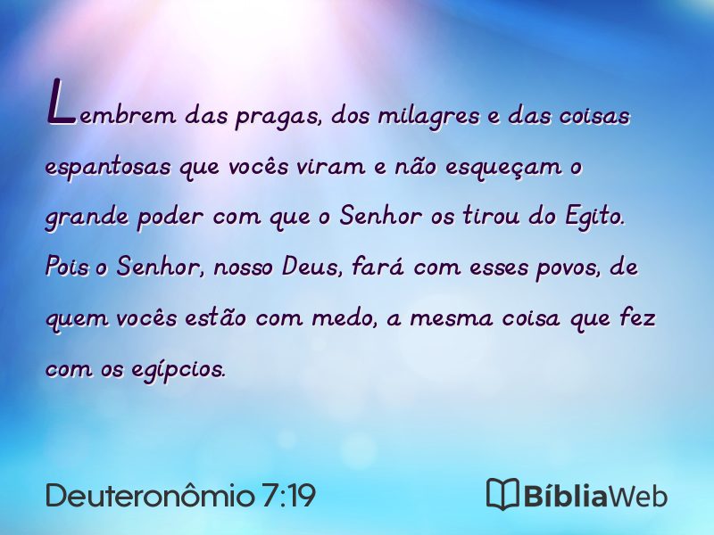 Deuteronômio 7:19 em imagem para compartilhar