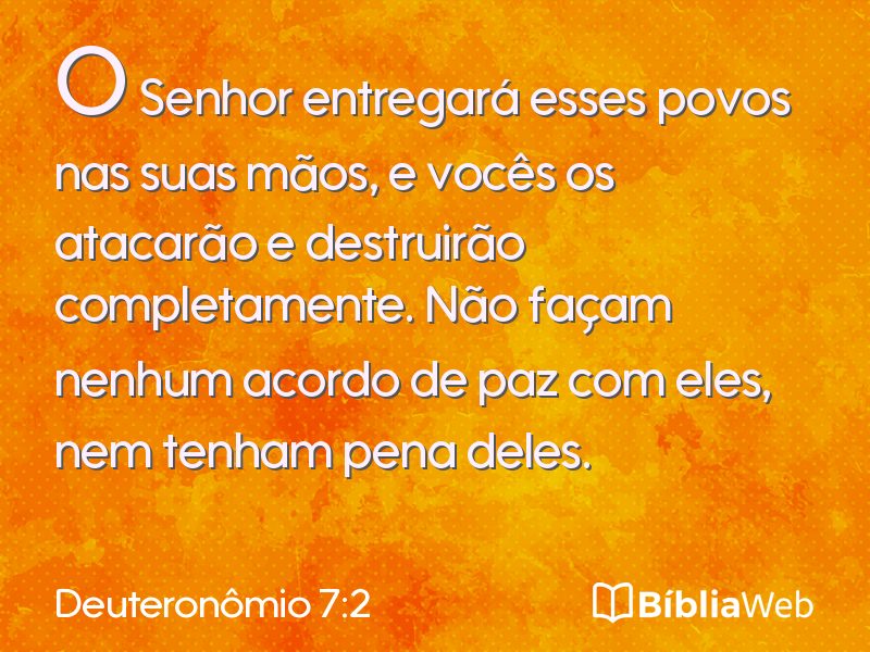 Deuteronômio 7:2 em imagem para compartilhar