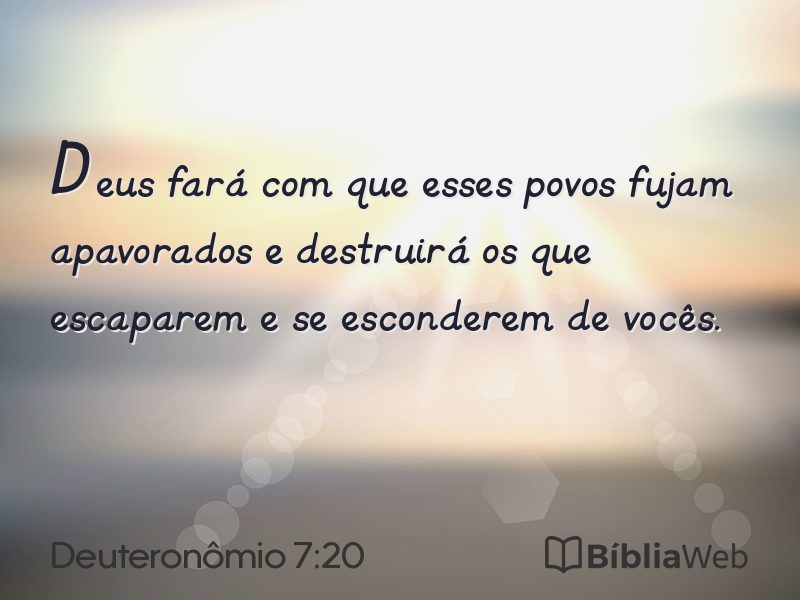 Deuteronômio 7:20 em imagem para compartilhar