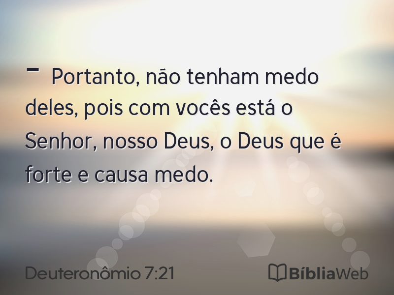 Deuteronômio 7:21 em imagem para compartilhar