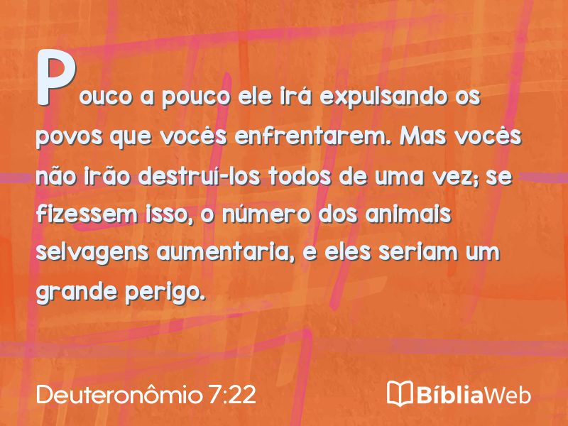 Deuteronômio 7:22 em imagem para compartilhar