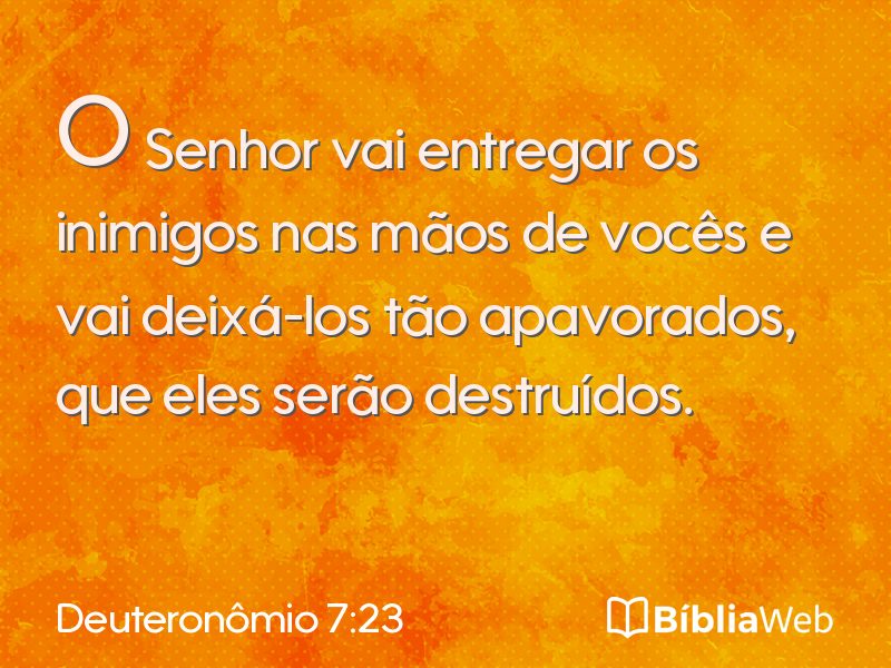 Deuteronômio 7:23 em imagem para compartilhar