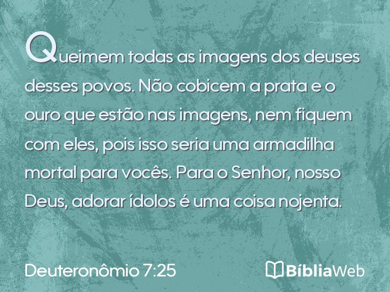 Deuteronômio 7:25 em imagem para compartilhar