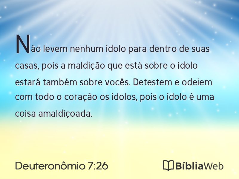 Deuteronômio 7:26 em imagem para compartilhar