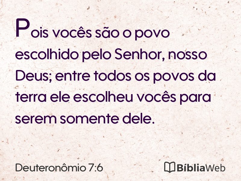 Deuteronômio 7:6 em imagem para compartilhar