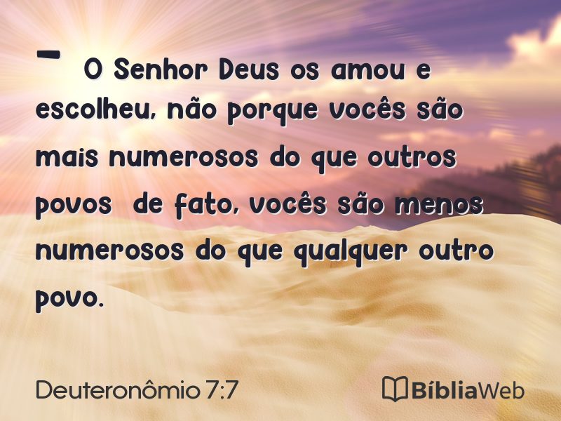 Deuteronômio 7:7 em imagem para compartilhar