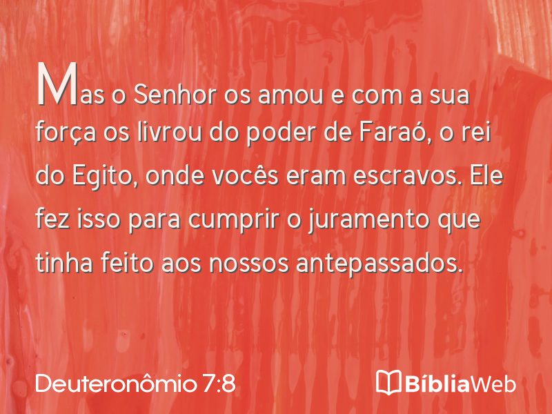 Deuteronômio 7:8 em imagem para compartilhar