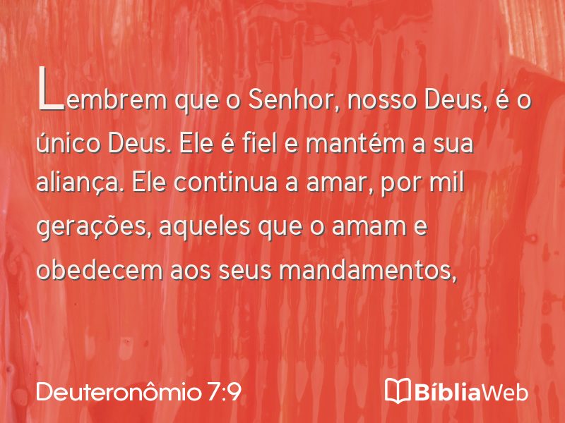 Deuteronômio 7:9 em imagem para compartilhar