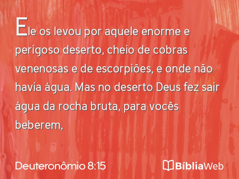 Deuteronômio 8:15 em imagem para compartilhar