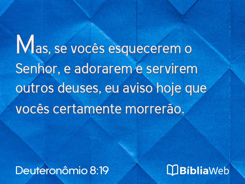 Deuteronômio 8:19 em imagem para compartilhar