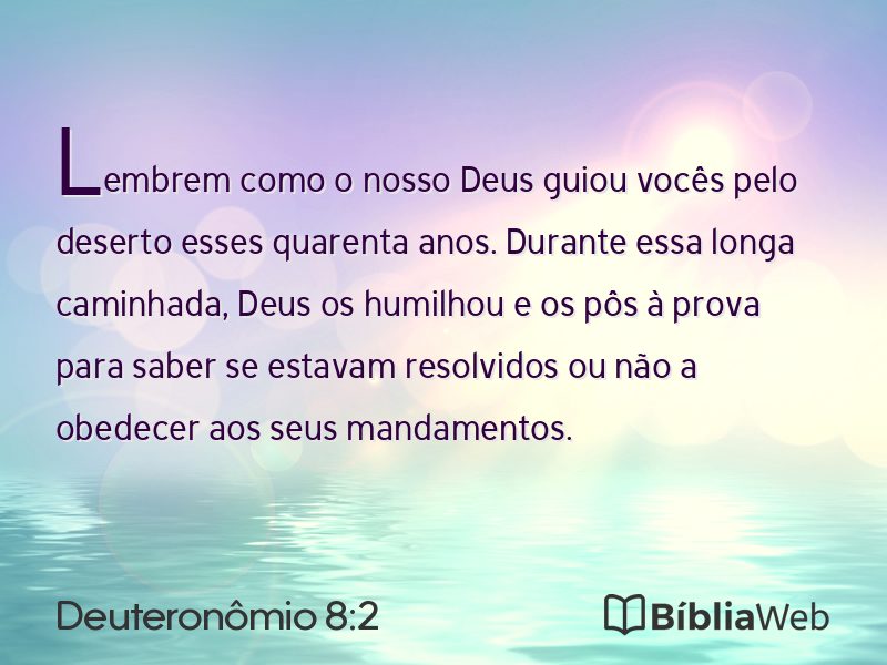Deuteronômio 8:2 em imagem para compartilhar