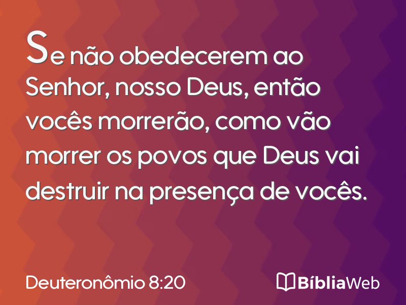 Deuteronômio 8:20 em imagem para compartilhar
