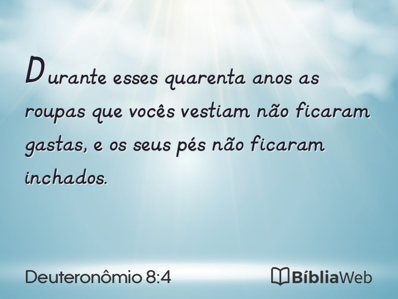 Deuteronômio 8:4 em imagem para compartilhar