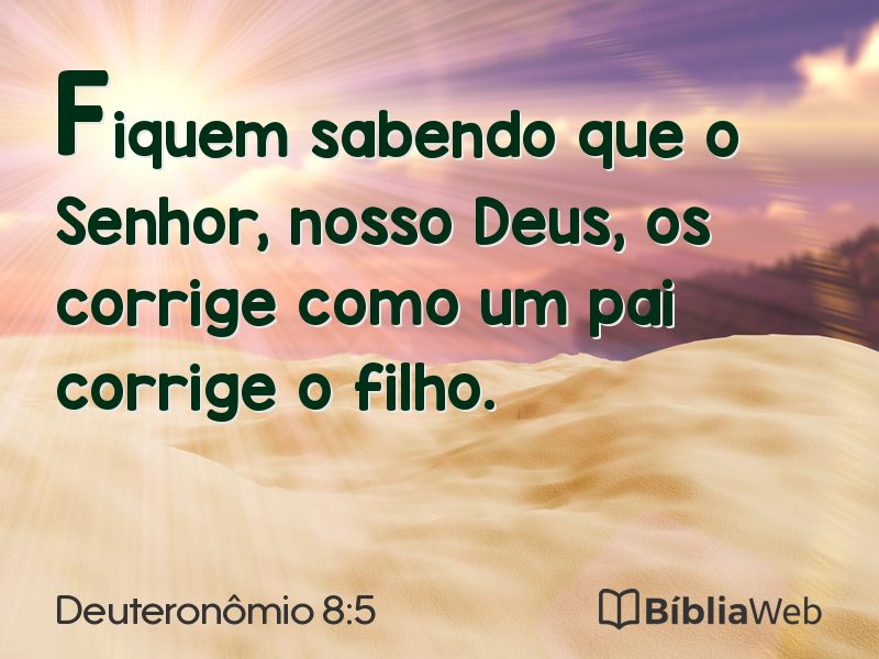 Deuteronômio 8:5 em imagem para compartilhar
