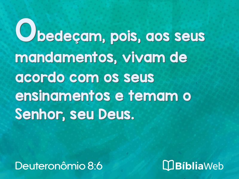 Deuteronômio 8:6 em imagem para compartilhar