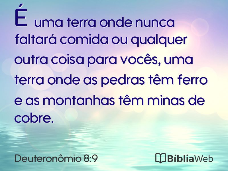 Deuteronômio 8:9 em imagem para compartilhar
