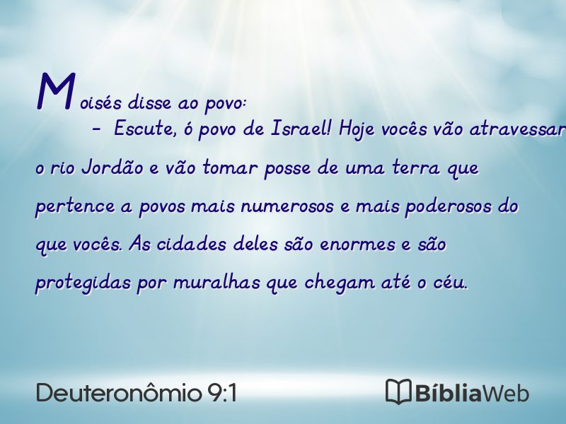 Deuteronômio 9:1 em imagem para compartilhar