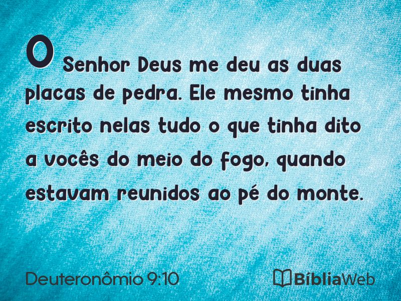 Deuteronômio 9:10 em imagem para compartilhar