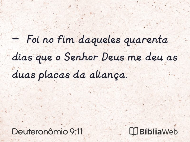 Deuteronômio 9:11 em imagem para compartilhar