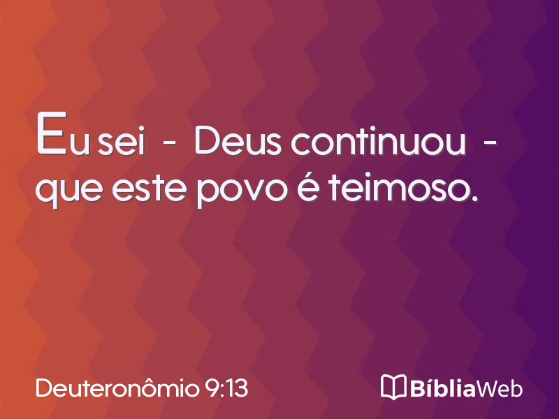 Deuteronômio 9:13 em imagem para compartilhar