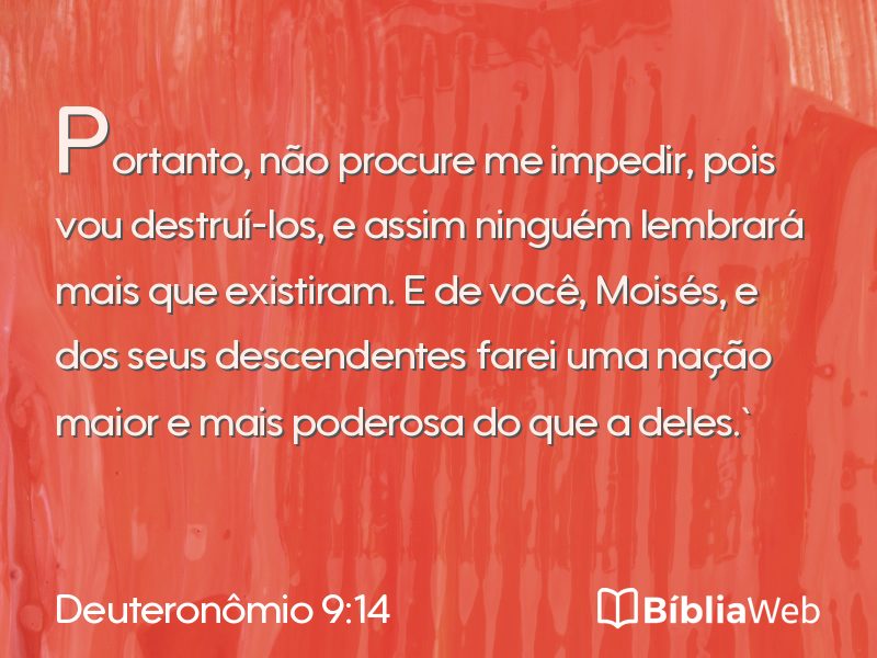 Deuteronômio 9:14 em imagem para compartilhar