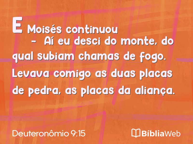 Deuteronômio 9:15 em imagem para compartilhar