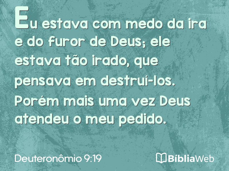 Deuteronômio 9:19 em imagem para compartilhar