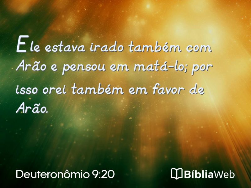 Deuteronômio 9:20 em imagem para compartilhar