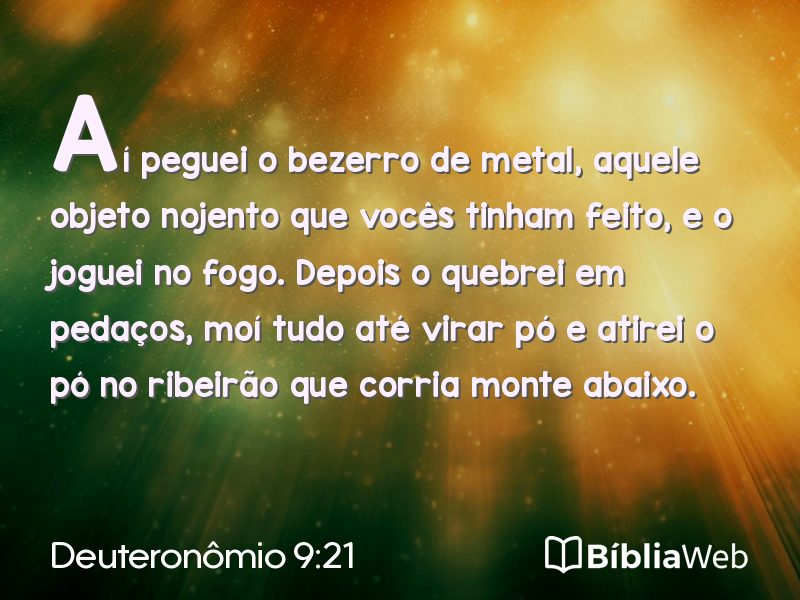 Deuteronômio 9:21 em imagem para compartilhar