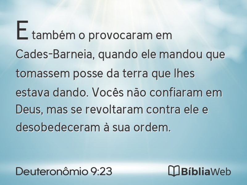 Deuteronômio 9:23 em imagem para compartilhar