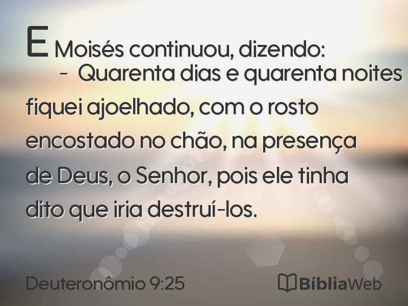 Deuteronômio 9:25 em imagem para compartilhar